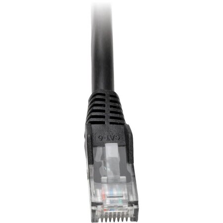 Eaton Tripp Lite Series Cat6 Gigabit Snagless Molded UTP Ethernet Cable RJ45 M/M, PoE, Black, 2 ft. N201-002-BK
