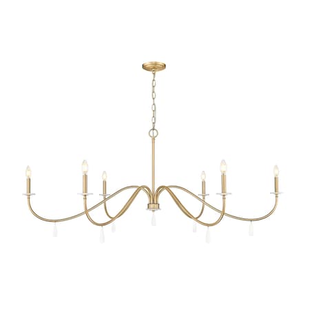 Z-Lite Toussant Modern Gold 6 Light Chandelier 6103-63MGLD