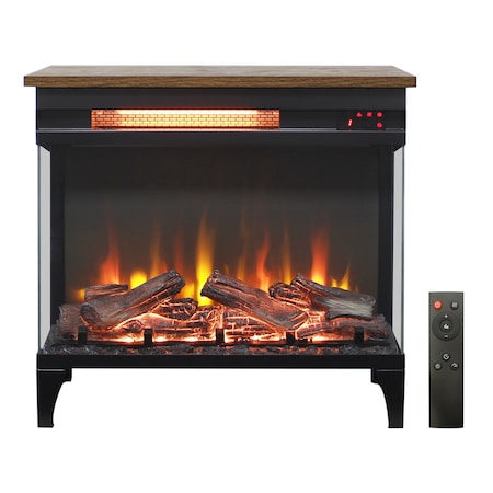 Edendirect 24 inch three sided glass electric fireplace with feet ZR-W1769P264255