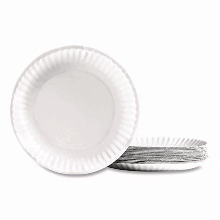 Perk Economy Paper Plates, 9in dia, White, 100PK PK56516/53196