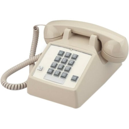 Cortelco ITT 250044VBA27F Standard Phone - Ash - 1 x Phone Line - Hearing Aid Compatible 2500-27F