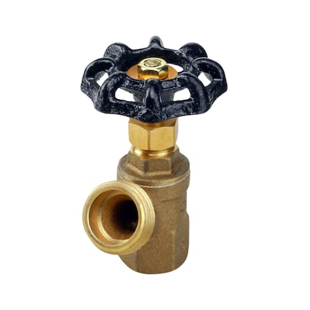 Everflow FIP Inletx3/4" MHT Outlet Boiler Drain Valve with Stuffing Box, Brass 1/2" 4612F-NL