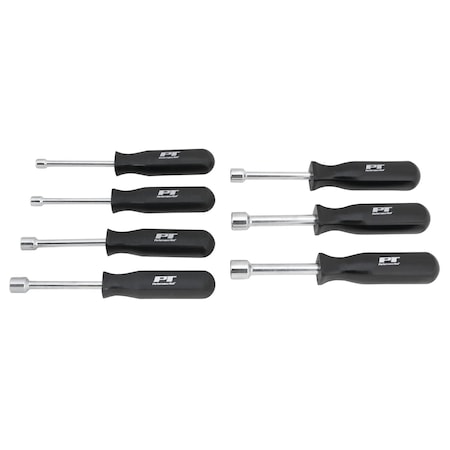 Performance Tool 7 pc. Metric Nut Driver Set, Polypropylene Handles, Chrome Plated Shafts W951