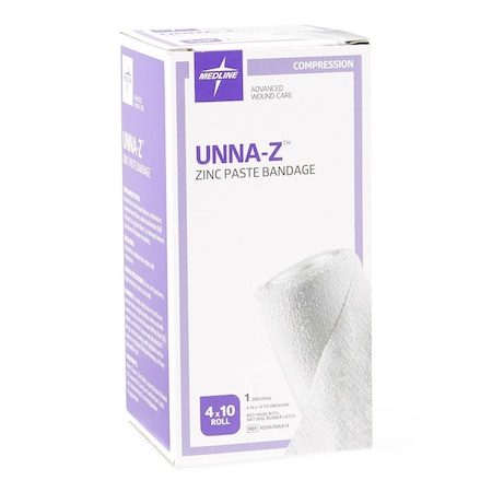 Medline Unna-Z Zinc Oxide Compression Bandage, 4in x 10 yd., 12PK NONUNNA14