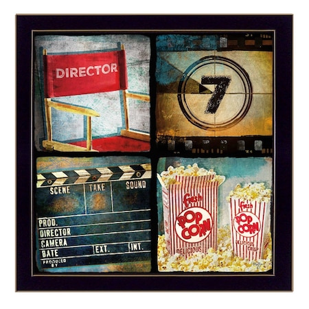 Homeroots At The Movies 2 Black Framed Print Wall Art 405442