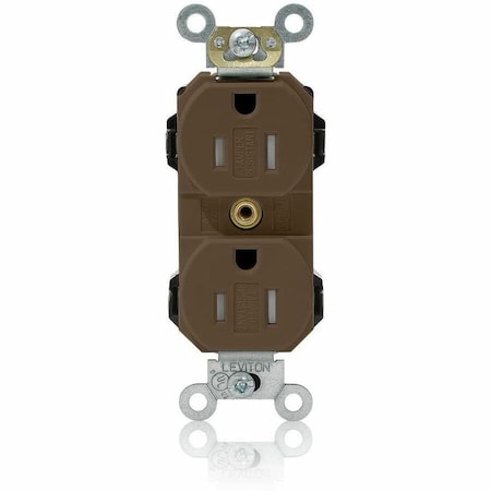 Leviton Lev-Lok Commercial Grade Tamper Resistant Duplex Receptacle, 15 Amp, 125 Volt MT562-S