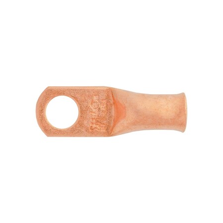 Auveco Copper Battery Cable Lugs. 6 Gauge. 1/4in Stud Size, 10PK 22979