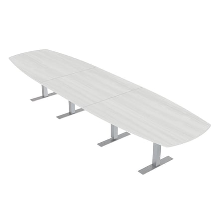 Skutchi Designs Arc Boat Conference Table With Power, 48 in W, 192 in L HAR-ABOT-48X192-T-WA7976-NA