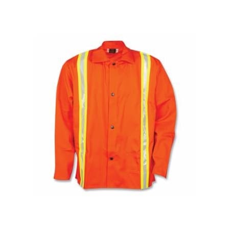 Tillman Lightweight Flame Resistant Welding Jacket, 6230DRQ, Westex FR7A, Large, Orange, H-Vis, 24PK 724-6230DRQL