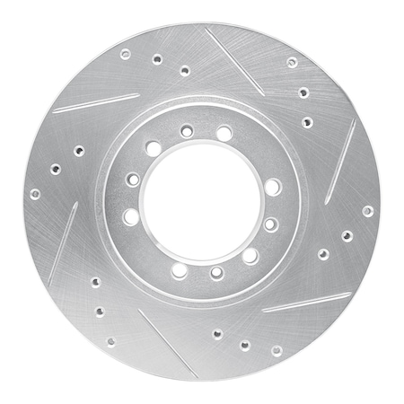 Dynamic Friction Co DFC Brake Rotor - Drilled and Slotted - Silver 631-72056R