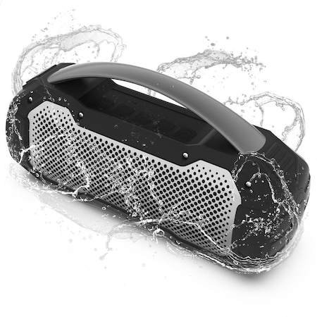 Pyle Portable Wireless Bluetooth Loud Streaming Speaker w/Deep Bass Hands-Free Microphone w/TWS Stereo PCMPSB1BK