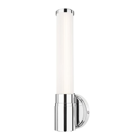 Z-Lite Warwick 1 Light Wall Sconce, Chrome/Opal White, 4.75 In W 1020-1S-CH-LED