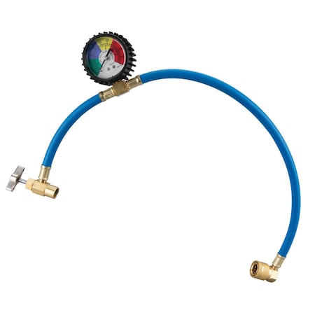 Performance Tool R134a Recharge Hose, Auto Shut Off Gauge W83137