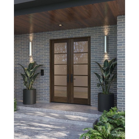 Doornmore G105, 66.5" x 98" ( 2x32" Door) Right Hand, Mahogany SDL 5 Lite Exterior Door G105-SW-3296_2_RI