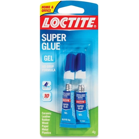 Loctite Glue, Clear, 0.07 oz, Tube, 2 PK 1255800