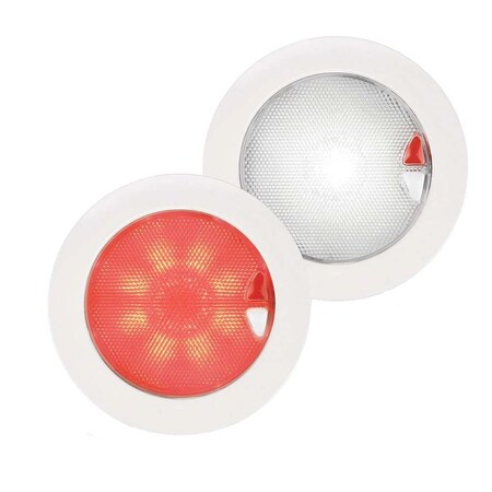 Hella Marine EuroLED150 Red/White Touch Switch - White Bezel 980630001