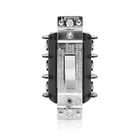 Leviton Manual Motor Switch, 30 A, 3 P, 3 Phase, Toggle, Powerswitch Series, No Enclosure MS303-DSW