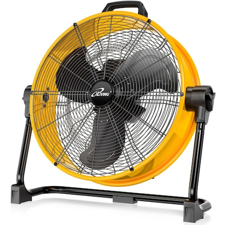 Iliving Heavy Duty High Velocity Barrel Floor Drum Fan, 20 in Blade Dia, 120V, 5,703 cfm ILG8M20-50DC