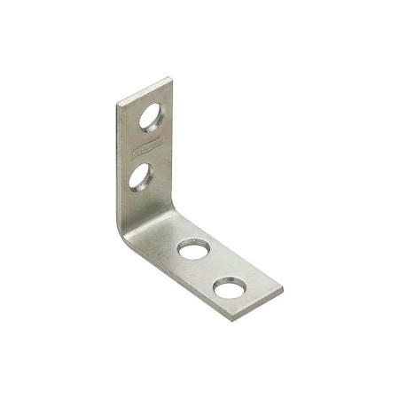 National Hardware V115 Series Corner Brace, 1-1/2 in L, 5/8 in W, 1-1/2 in H, Steel, Zinc, 4PK N113-134