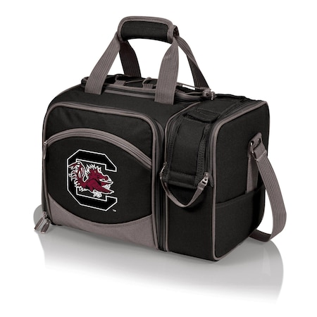 Picnic Time Family Of Brands NCAA South Carolina Gamecocks Malibu Cooler Picnic BasketBlack with Gray Accents 508-23-175-524-0