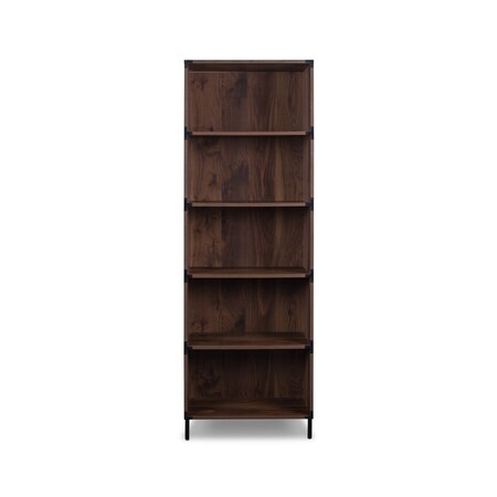 Homeroots 71" Brown Wood Four Tier Etagere Bookcase 568309