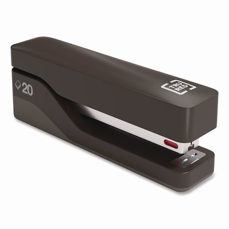 Tru Red Desktop Plastic Half Strip Stapler, 20-Sheet Capacity, Black TR58083