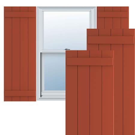 Ekena Millwork True Fit PVC, Four Board Joined Board-n-Batten Shutters, Colorful Leaves, 21 1/2W x 43H, PR TFP101BBF21X043CL
