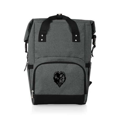 Picnic Time Family Of Brands NFL Baltimore Ravens - On The Go Roll-Top Backpack Cooler 616-00-105-034-2