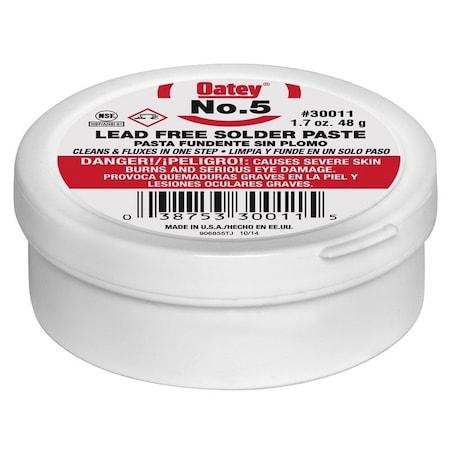 Oatey Flux, 1.7 oz, Paste, Yellow 30011