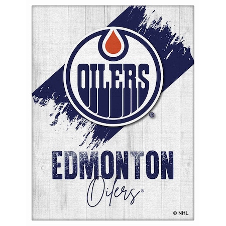 Holland Bar Stool Co Edmonton Oilers 24 in. x 32 in. Canvas Wall Art LCnvs