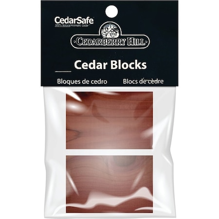 Cedarsafe Cedarberry Hill Aromatic Cedar 3'' W.x2.125'' H.x.69''D. Cedar Blocks, 6PK 306