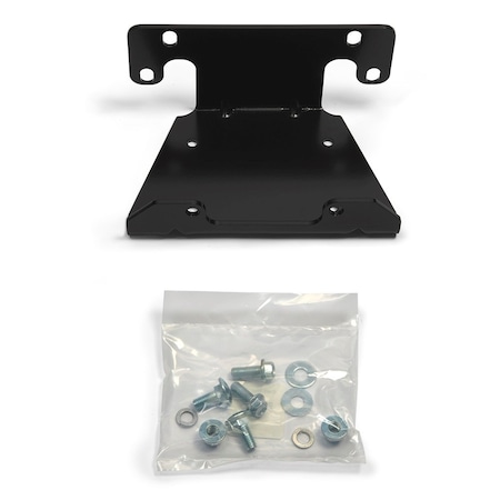 Warn Winch Mount For 4000 to 4500 Pound Winches; Fixed Mount; Powder Coated; Black 95740