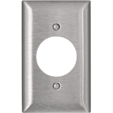Leviton C-Series 1.6'' Dia. Opening 1-Gang Stainless Steel Outlet Wall Plate R50-SL721-000