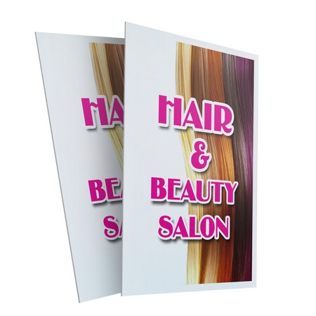 Signmission Hair & Beauty Salon, Plastic Signs Only 24 Inch x 36 Inch, Corrugated Plastic, 2PK CSB-2436-2PACK-Hair & Beauty Salon