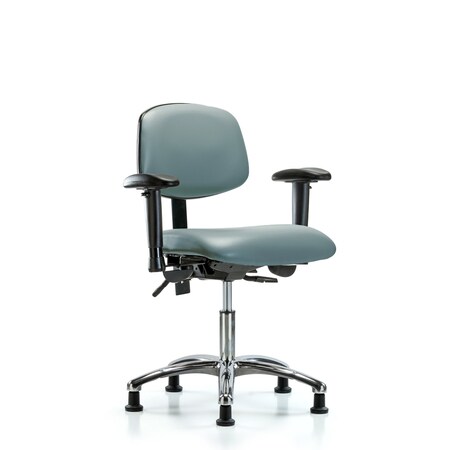 Blue Ridge Ergonomics Vinyl Chair, Vinyl, Adjustable Arms BR-VDHCH-CR-T1-A1-RG-8822