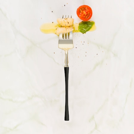 Smarty Had A Party Gold with Black Handle Moderno Disposable Plastic Dinner Forks (240 Forks), 240PK 9320-GBF-CASE