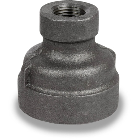 Usa Industrials Pipe Fittings, Black-Coated Malleable Iron, Class 300, Reducing Coupling, 1in x 3/4in NPT Female ZUSA-PF-20386