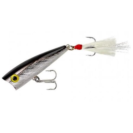 Pradco Lures Rebel Magnum Pop R, 0.38 - Silver-Black Back RP65-01