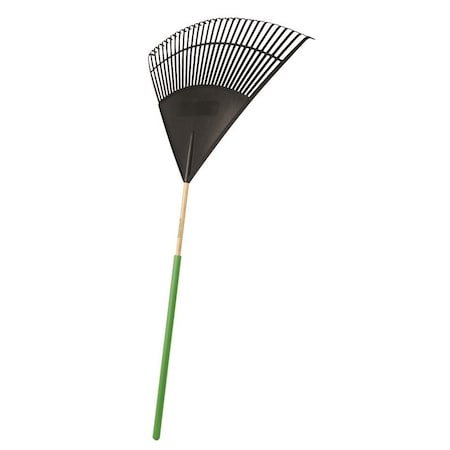 Vulcan 34590 Lawn/Leaf Rake, Poly Tine, 30 -Tine, Wood Handle, 48 in L Handle 34917