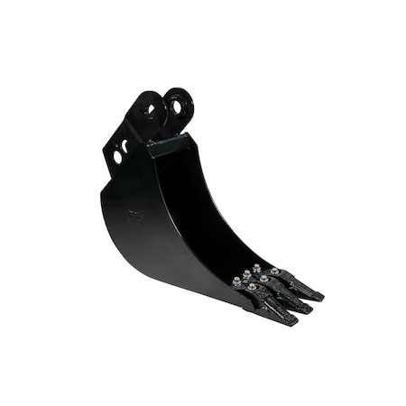 Mytee Products 8in Wide Fronthoe Bucket for Skid Steer Fronthoe Backhoe Excavator Drainage Holes BEC-BKT-8