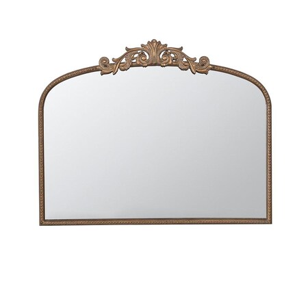 Homeroots 31" Gold Arch Iron Framed Accent Mirror 485050