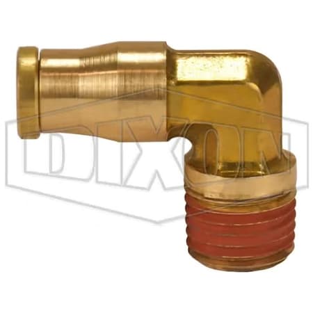 Dixon Legris by  698X 12 Push-In Run Tee, 3/8 x 1/4 in Nominal, MNPT x Tube, Brass, Domestic 698X12