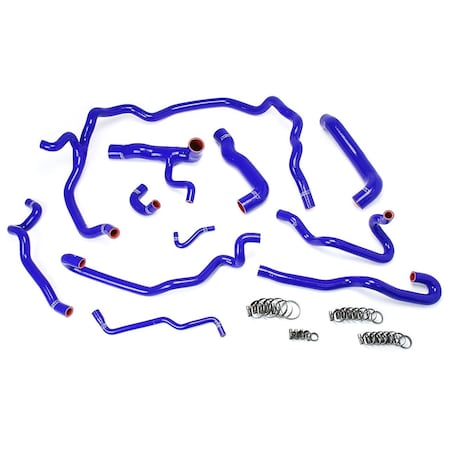 Hps Performance High Temp Reinforced Silicone Radiator and Heater Coolant Hose Kit, Blue,  57-1552-BLUE