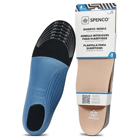 Spenco Insole, Blue, Black and Beige, Men 7-13, PR 92361