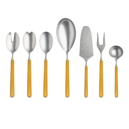 Mepra Fantasia Pewter Serving Set - 7 Pieces - Mustard 10O72207P