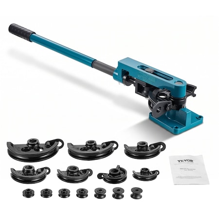 Vevor Manual Pipe Tube Bender Set 3/8", 1/2", 9/16", 5/8", 3/4", 7/8", 1" W/Dies SWG-25
