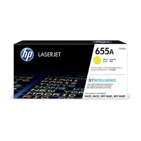 Hp 655A (CF452A) Yellow Original LaserJet Toner Cartridge (10,500 Yield) CF452A
