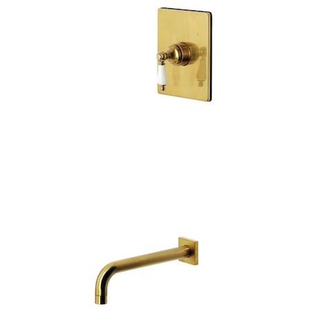 Kingston Brass Single-Handle Pressure Balanced Tub Faucet, Brushed Brass KB6347PLTO