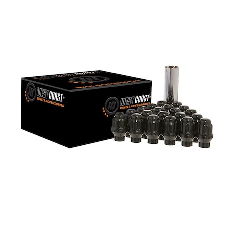 West Coast Wheel Accessories 6 Lug Kit, 12 Millimeter x 1.5 Thread Size, ET Shank, Short Shank, Spline Drive W56015SEB