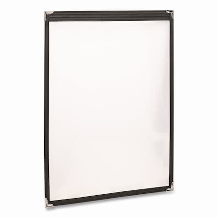 Excello Global Products Menu Holder For 8.5 x 11 Menus, Portrait, 2-View, 9.3 x 12 Holder, Clear/Black/Silver, 10PK SPLS-MENU-2